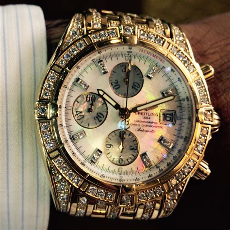 breitling mens watch diamonds